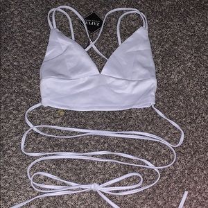 Zaful Tops - Brand new strappy crossover bralette/ crop top Zaful Tops - Brand new strappy crossover bralette/ crop top